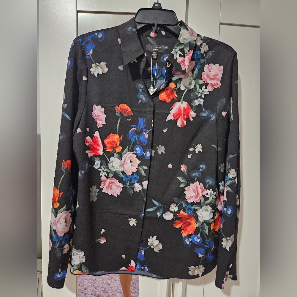 Ted Baker Floral Print Shirt Blouse Top